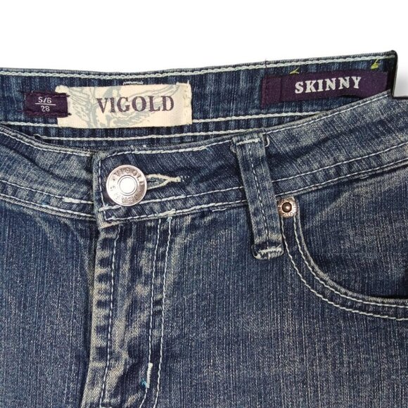 vigold Light Wash Skinny Mid-Rise Jeans Size 5/6 - Picture 3 of 4